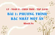 Phương trình bậc nhất một ẩn, khái niệm và cách giải phương...